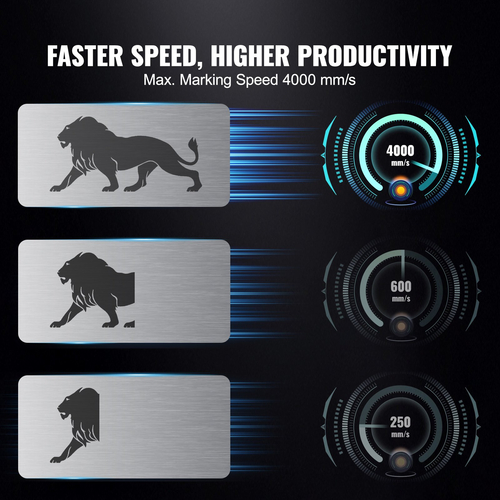 VEVOR Fiber Laser Marking Machine 30W LightBurn Compatible Fiber Laser Engraver