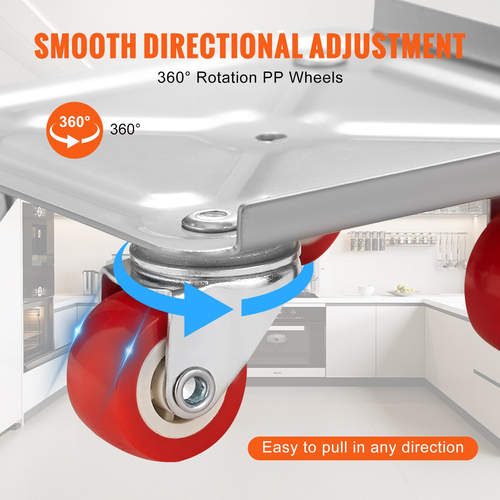 VEVOR Furniture Dolly, Furniture Moving Dollies with 360° PP Swivel Wheels &amp; Carbon Steel panel, 250 Lbs Capacity Furniture Lift Mover Mover Set for Moving Heavy Furniture Refrigerator Sofa