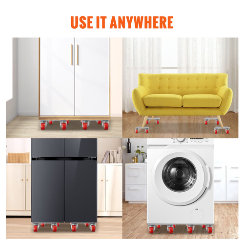 VEVOR Furniture Dolly, Furniture Moving Dollies with 360° PP Swivel Wheels &amp; Carbon Steel panel, 250 Lbs Capacity Furniture Lift Mover Mover Set for Moving Heavy Furniture Refrigerator Sofa