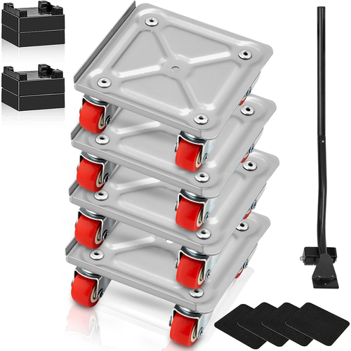 VEVOR Furniture Dolly, Furniture Moving Dollies with 360° PP Swivel Wheels &amp; Carbon Steel panel, 250 Lbs Capacity Furniture Lift Mover Mover Set for Moving Heavy Furniture Refrigerator Sofa