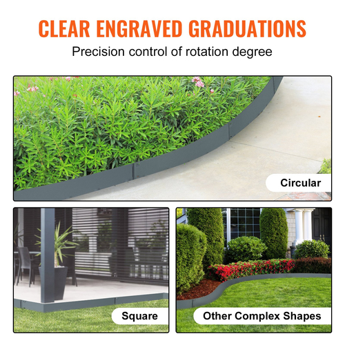 VEVOR Steel Landscape Borders, 5-pack Steel Garden Edge Borders, 39&quot; L x 3&quot; H Straps, Hammer-in Border, Bendable Metal Landscape Horse for Yard, Garden, Lawn, Spike Ύψος 3,15&quot;, Σκούρο γκρι