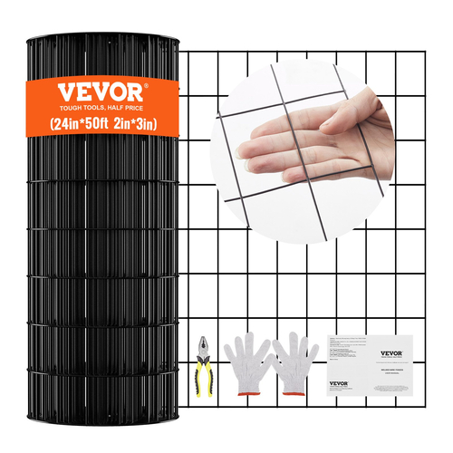 Ύφασμα VEVOR Hardware, 24&#039;&#039; x 50&#039; ρολό γαλβανισμένου συρμάτινου πλέγματος, 16 Gauge ρολό συρμάτινο φράχτη κοτόπουλου, επικάλυψη βινυλίου μεταλλικό συρμάτινο πλέγμα για φράγμα κοτέτσι, φράχτες φιδιών κουνελιών, περιβλήματα πουλερικών