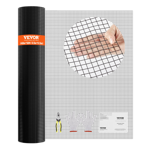 Ύφασμα VEVOR Hardware, 48&#039;&#039; x 50&#039; ρολό γαλβανισμένο συρμάτινο ρολό, 19 Gauge ρολό συρμάτινο φράχτη κοτόπουλου, επικάλυψη βινυλίου μεταλλικό συρμάτινο πλέγμα για φράγμα κοτέτσι, φράχτες φιδιών κουνελιών, περιβλήματα πουλερικών