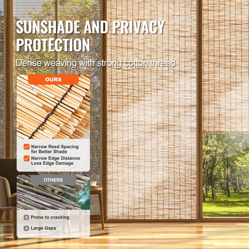 VEVOR Reed Fence Backyard Landscaping Privacy Blind Fence Screen 16,4&#039; x 4&#039;