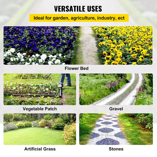VEVOR 6.5FTx300FT Premium Weed Barrier Fabric Heavy Duty 3.2OZ, Υφαντό ύφασμα ελέγχου ζιζανίων, υψηλής διαπερατότητας κατάλληλο για παρτέρια, ύφασμα γεωύφασμα για το υπόστρωμα, κάλυμμα εδάφους από πολυαιθυλένιο