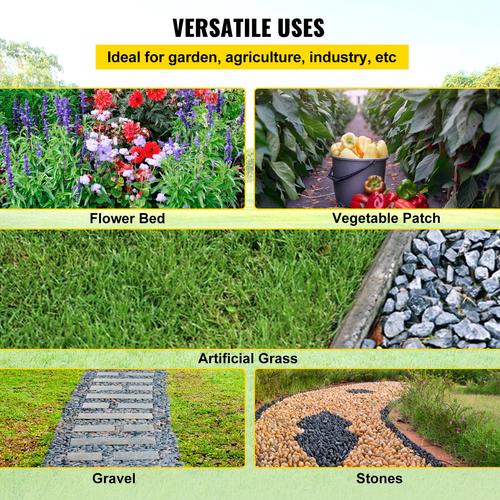 VEVOR Weed Barrier, 5,8 oz Landscape Fabric, 3ft x 300ft Cover Mat Heavy Duty Woven Grass Control Geotextile for Garden, Patio, Black
