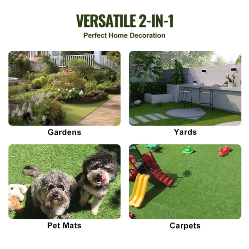 VEVOR Τεχνητό γρασίδι πλακάκια Interlocking Turf Deck Set, 18 Pack 305x305mm, Διακοσμητικό μαξιλάρι δαπέδου από συνθετικό ψεύτικο γρασίδι αυτοστραγγιζόμενο, ιδανικό για Ξύστρα για σκύλους πολλαπλών χρήσεων εσωτερικού χώρου εισόδου εξωτερικού χώρου