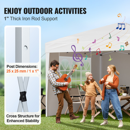 Σκηνή με κουβούκλιο VEVOR Pop Up 10&#039; x 10&#039; Sun Shelter Εξωτερικό κιόσκι με πλευρικά τοιχώματα