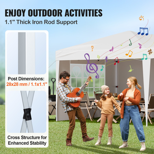 VEVOR Pop Up Σκηνή με κουβούκλιο 10&#039; x 20&#039; Sun Shelter Εξωτερικό Κιόσκι με πλευρικά τοιχώματα