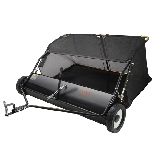 Σάρωθρο γκαζόν VEVOR, 48,5&quot;, 26 cu. ft. Σάρωθρο έλξης πίσω από την αυλή, Σχεδιασμός με σχοινί απόρριψης &amp; βαρέως τύπου, ανθεκτικό στη χρήση, συλλέκτης φύλλων και γρασιδιού με ρυθμιζόμενο ύψος σάρωσης για συλλογή σκουπιδιών και χόρτου