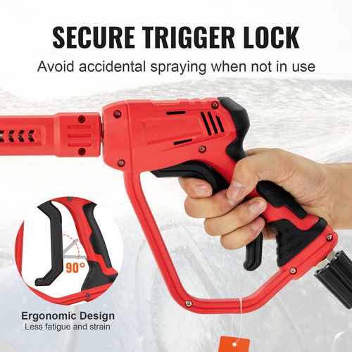 Πιστόλι πλύσης υψηλής πίεσης VEVOR, 4000 PSI, πιστόλι ηλεκτρικού πλυσίματος με αντικατάσταση προέκτασης ράβδου, πιστόλι αφρού εισόδου M22-14 mm &amp; συνδετήρα σωλήνα εξόδου 1/4&#039;&#039;, Λαβή πλύσης πίεσης με 5 ακροφύσια