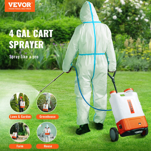 VEVOR Rückensprühgerät Gartensprüher Sprühgerät mit 15 L Reservoir 0–94 PSI