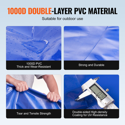 VEVOR Portable Water Storage Bladder 105.7 Gal 1000D PVC πτυσσόμενη δεξαμενή νερού