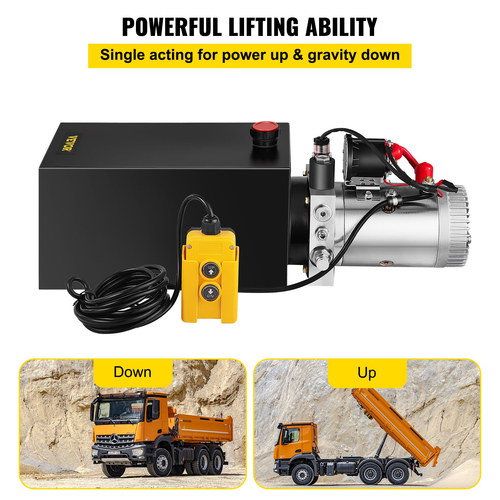 10 Quart Single Acting Hydraulic Pump Dump Trailer Εκφόρτωση 12v