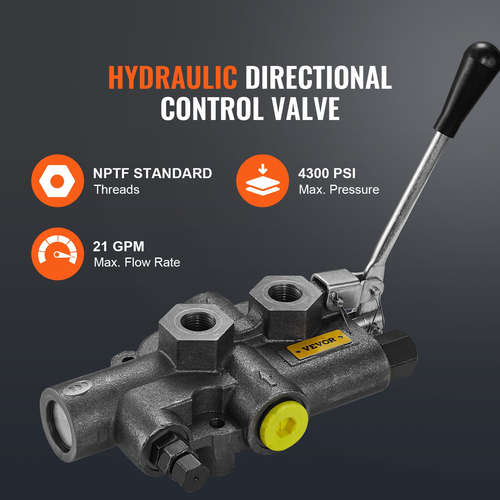 VEVOR Υδραυλική Ξύλινη αντλία Splitter Wood, 16 GPM, 2 Stage 4000 PSI Aluminium Hydraulic Gear Pump, with Valve 1&#039;&#039; Inlet 1/2&#039;&#039; NPT Outlet 3600 RPM, για Small Splitters Log Mounting Engine