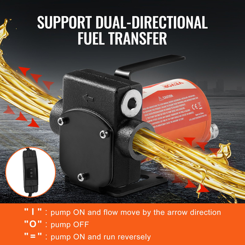 Αντλία μεταφοράς καυσίμου VEVOR 12V 5 GPM 1/7 HP Αντλία ντίζελ με αυτόματο ακροφύσιο καυσίμου