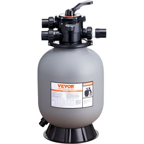 Φίλτρο άμμου VEVOR, 16 ιντσών, ταχύτητα ροής έως 35 GPM, Σύστημα φίλτρου άμμου πάνω από την εσωτερική πισίνα με βαλβίδα πολλαπλών θυρών 7 κατευθύνσεων, φίλτρο, πλύση, ξέπλυμα, ανακυκλοφορία, απόβλητα, χειμώνας, κλειστές λειτουργίες