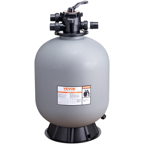 Φίλτρο άμμου VEVOR, 24 ιντσών, ταχύτητα ροής έως 65 GPM, Σύστημα φίλτρου άμμου πάνω από την εσωτερική πισίνα με βαλβίδα πολλαπλών θυρών 7 κατευθύνσεων, φίλτρο, πλύση, ξέπλυμα, ανακυκλοφορία, απόβλητα, χειμώνας, κλειστές λειτουργίες
