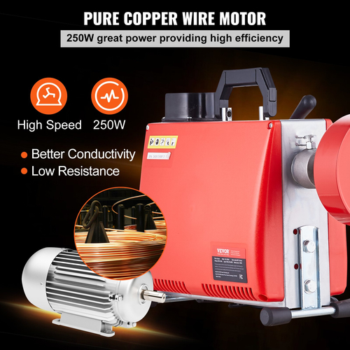 Μηχανή καθαρισμού αποχέτευσης VEVOR 66FT x 5/8&quot; 250W Sewer Snake Auger Manual Feed