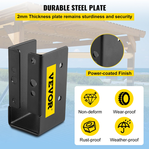 VEVOR Κρεμάστρα Joist Concealed-Flange Face-mount Joist Hanger 12τμχ για ξυλεία 2&quot;x4