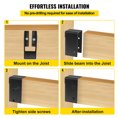 VEVOR Κρεμάστρα Joist Concealed-Flange Face-mount Joist Hanger 12τμχ για ξυλεία 2&quot;x4