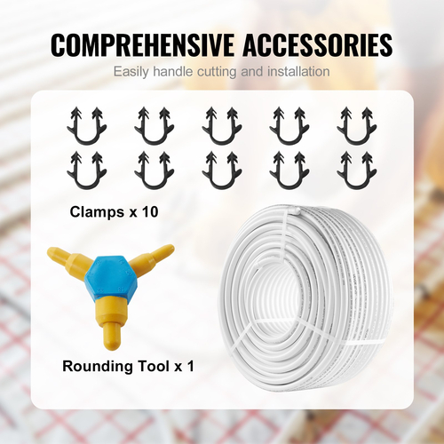 Σωλήνας VEVOR PEX-AL-PEX, 328 πόδια, 5/8&#039;&#039; Διάμετρος Αλουμινίου-Πλαστικού Σύνθετου Σωλήνα Οξυγόνου Barrier Radiant Floor PEX Pipe, 0,08&#039;&#039; Thickness Radiant Heat Floor Plumbing Inner Aluminum Layer PEX Tubing Pipe