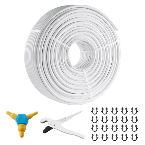 Σωλήνας VEVOR PEX-AL-PEX, 656 πόδια, 5/8&#039;&#039; Διάμετρος Αλουμινίου-Πλαστικού Σύνθετου Σωλήνα Οξυγόνο Φράγμα Ακτινοβόλο Δάπεδο Σωλήνας PEX, Πάχος 0,08&#039;&#039; Ακτινοβόλος Θερμικός Σωλήνας Δάπεδο Υδραυλικά Εσωτερικό στρώμα αλουμινίου Σωλήνας PEX