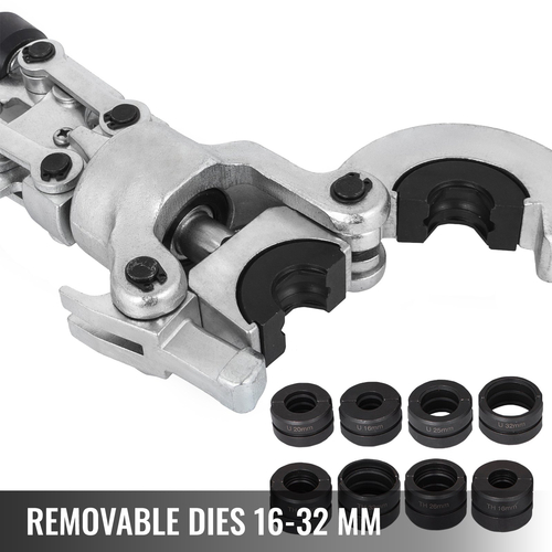 VEVOR Hydraulic Crimping Tool 6T, Πένσα πρέσας 16-20-25-32MM, Πένσα σύσφιξης σωλήνα σε σχήμα U/TH, Πένσα πρέσας χειρός PE-X Εργαλείο σύσφιξης για σύνθετους σωλήνες PEX