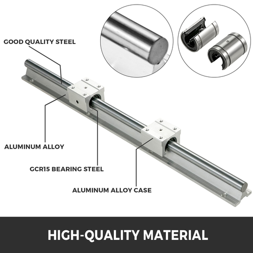 VEVOR Linear Rail 2PCS 500mm SBR16 Linear Slide Rail 4PCS SBR16UU Bearing Block Kit Linear Rails and Bearings Kit CNC Rails Linear Rail Σετ για μηχανήματα CNC Αυτοματοποιημένα μηχανήματα και εξοπλισμός
