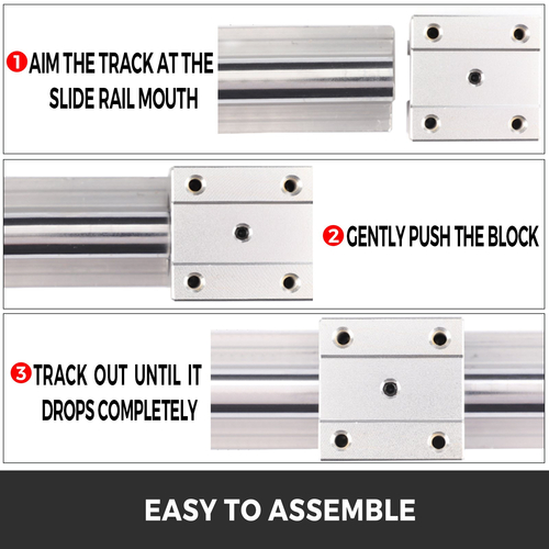VEVOR Linear Rail 2PCS 500mm SBR16 Linear Slide Rail 4PCS SBR16UU Bearing Block Kit Linear Rails and Bearings Kit CNC Rails Linear Rail Σετ για μηχανήματα CNC Αυτοματοποιημένα μηχανήματα και εξοπλισμός