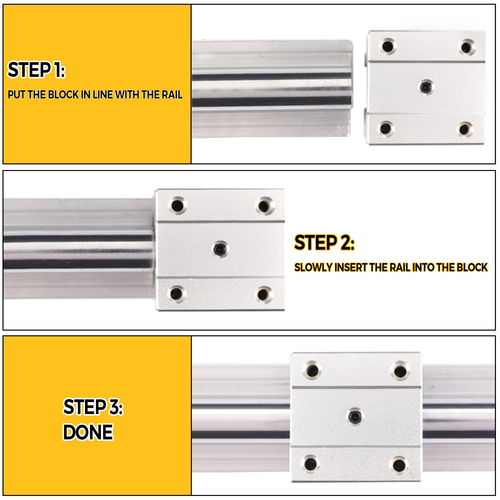 VEVOR Linear Rail Guide 2X SBR20-650mm Linear Slide Rail + 4 SBR20UU Block για αυτοματοποιημένα μηχανήματα και εξοπλισμό