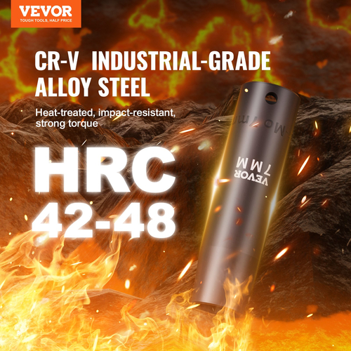 VEVOR 1/2&quot; Drive Impact Socket Set, 33 Piece Socket Set SAE 3/8&quot;-1&quot; and Metric 10-24mm, 6 Point Cr-V Alloy Steel for Auto Repair, Ευανάγνωστα σημάδια μεγέθους, Στιβαρή κατασκευή, Περιλαμβάνει θήκη αποθήκευσης