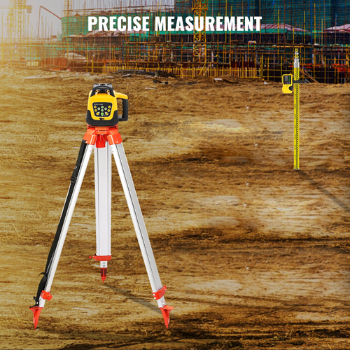 Vevor Rotary Green Laser Kit 500m+1,65m Αλουμινένιο τρίποδο+5m Laser Level Staff