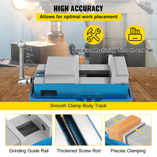 Μέγγενη VEVOR 5&quot; Super-Lock για μηχανές NC/CNC Σφιγκτήρας πάγκου Μέγγενη Υψηλής Ακρίβειας, Μέγγενη Σφιγκτήρας Μέγγενη CNC Μέγγενη Κλείδωμα Μέγγενη Διάτρηση 125mm Πλάτος CNC 24KN