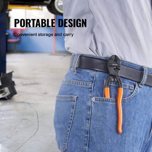 VEVOR Bolt Cutter 8&quot; Mini Lock Cutter Διυλικό Λαβή με Λαστιχένιο Χάλυβα