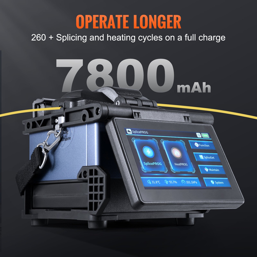 VEVOR Fiber Fusion Splicer 6 Motors Core Alignment with 6s Spicing 13s Heating