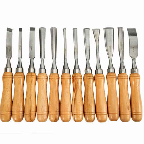 VEVOR Wood Chisel Sets 12 τμχ Σμίλες τόρνου 3-3/4 ιντσών /95mm Σμίλες ξυλουργικής 9 ιντσών Εργαλεία τόρνου ξύλου Σμίλες ξύλου Εργαλεία τόρνου για ξυλογλυπτική ρίζα σκάλισμα επίπλων Τόρνοι σκάλισμα επίπλων