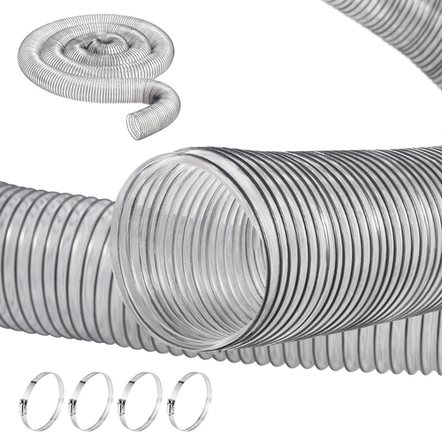 VEVOR 4&#039;&#039; x 20&#039; Dust Collection Hose Thickened PVC Flexible Clear Hose