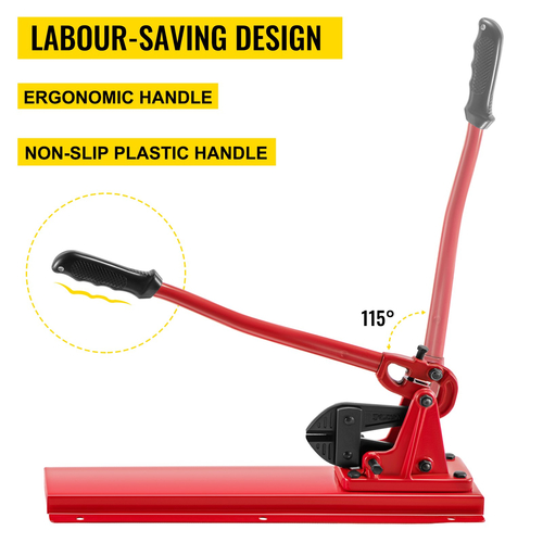 VEVOR 24\&quot; Τύπος πάγκου Hand Swager, Cutting Capacity 3/8\&quot; Bolt Cutter Τύπος πάγκου, σκληρότητα 35-45HRC Crimping Tool Panch Wire Rope Cable, Red Swaging Machine for Swaging and Cutting, Arm Bench Swager