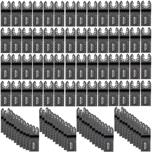 VEVOR 100PCS ταλαντευόμενες λεπίδες πριονιού, κιτ λεπίδων πολλαπλών εργαλείων γρήγορης απελευθέρωσης, λεπίδες εργαλείων HCS για ξύλινα πλαστικά μεταλλικά μπουλόνια καρφιών, συμβατές με Dewalt Dremel Fein Worx Bosch Makita Milwaukee