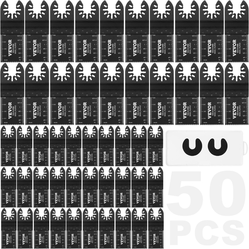 VEVOR 50PCS ταλαντευόμενες λεπίδες πριονιού, Universal γρήγορης απελευθέρωσης ταλαντευόμενες λεπίδες πριονιού, λεπίδες εργαλείων πολλαπλών εργαλείων για ξύλο πλαστικό αλουμίνιο, Fit Dewalt Milwaukee Hitachi Chicago Craftsman