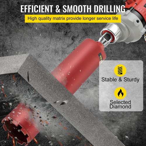 Τρυπάνι VEVOR Diamond Core, 4&quot;/101mm διάμετρος τρυπάνι πυρήνα, 14&quot;/355mm τρυπάνι πυρήνα σκυροδέματος, 5/8&quot;-11 μύτες πυρήνα σπειρώματος, ξηρό/υγρό τρυπάνι με λεπίδα, διαμαντένιο τρυπάνι υγρού πυρήνα για σκυρόδεμα Τούβλο