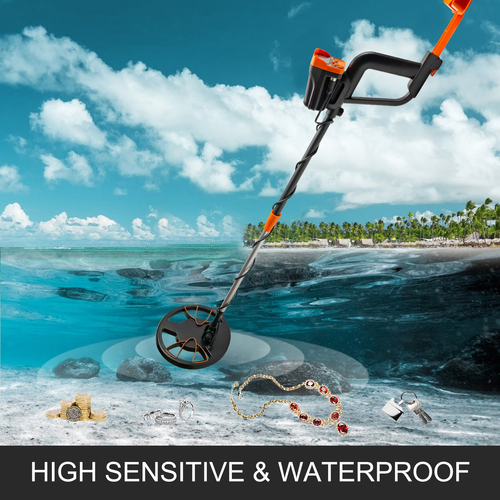 VEVOR Yellow Metal Detector 3010 Waterproof Disc Ανιχνευτές μετάλλων Υποβρύχιος Υπόγειος Ανιχνευτής μετάλλων LCD υψηλής ακρίβειας για ενήλικες και παιδιά Αυτόματος ανιχνευτής ακουστικών