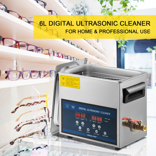VEVOR 6L Ultrasonic Cleaner Μηχάνημα καθαρισμού υπερήχων διπλής συχνότητας με θερμαντήρα Καθαριστικό κοσμημάτων για ανταλλακτικά Κοσμήματα δαχτυλίδι γυαλιών οδοντοστοιχίας Record Circuit Board 28/40KHz