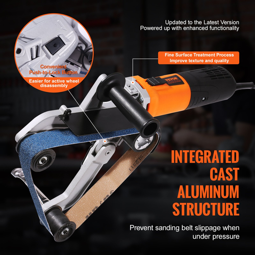 VEVOR Pipe Tube Polisher Sander 1300W 6 Variable Speed ​​with 50PCS Sing Belts