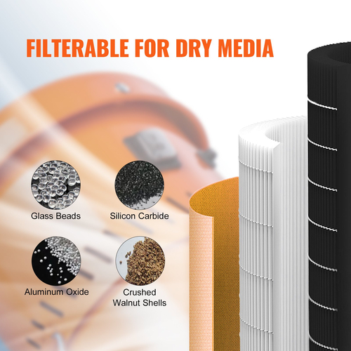 Σύστημα συλλογής σκόνης VEVOR: 1450W Dust Collector Media Reclaimer με χωρητικότητα 1,8 γαλονιού - Universal Fit για ντουλάπια Sandblaster και Media Blaster