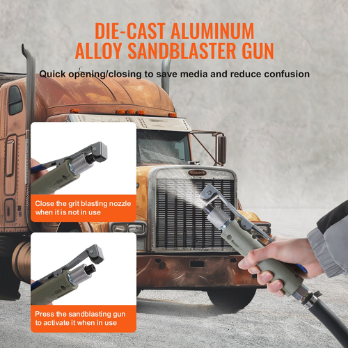 VEVOR 5 Gallon Sand Blaster 60-110 PSI Sandblaster υψηλής πίεσης με 4 ακροφύσια