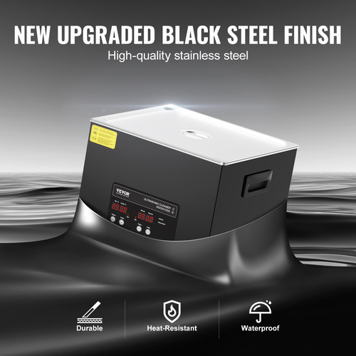 VEVOR Ultrasonic Cleaner 15L Μηχάνημα καθαρισμού με Timer Heater &amp; Basket 360W