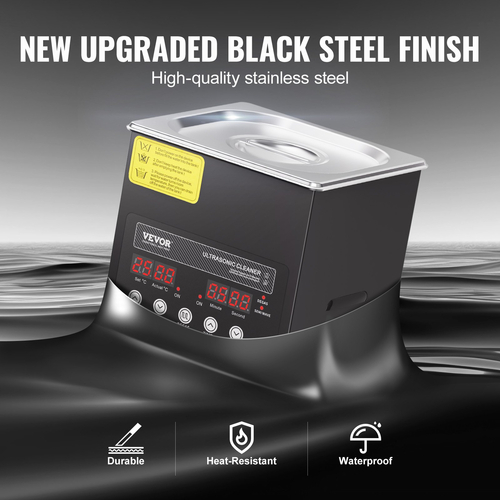 VEVOR Ultrasonic Cleaner 2L Μηχάνημα καθαρισμού με Timer Heater &amp; Basket 60W