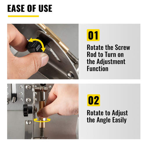 VEVOR Belt Grinder Knife Jig, 9-4/5\&#039;\&#039; Long Sharpening Locator, 85°~ 115° Adjustable Angle, Belt Knife Sharpener Jig with Dual Handles, Knife Making Angle Grind Guide for Belt Trinder Machine - Large